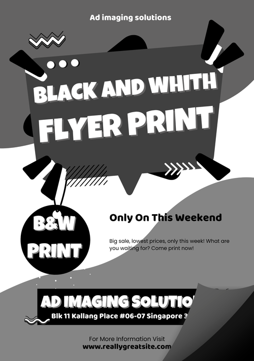 Flyer Black and White print--10pcs