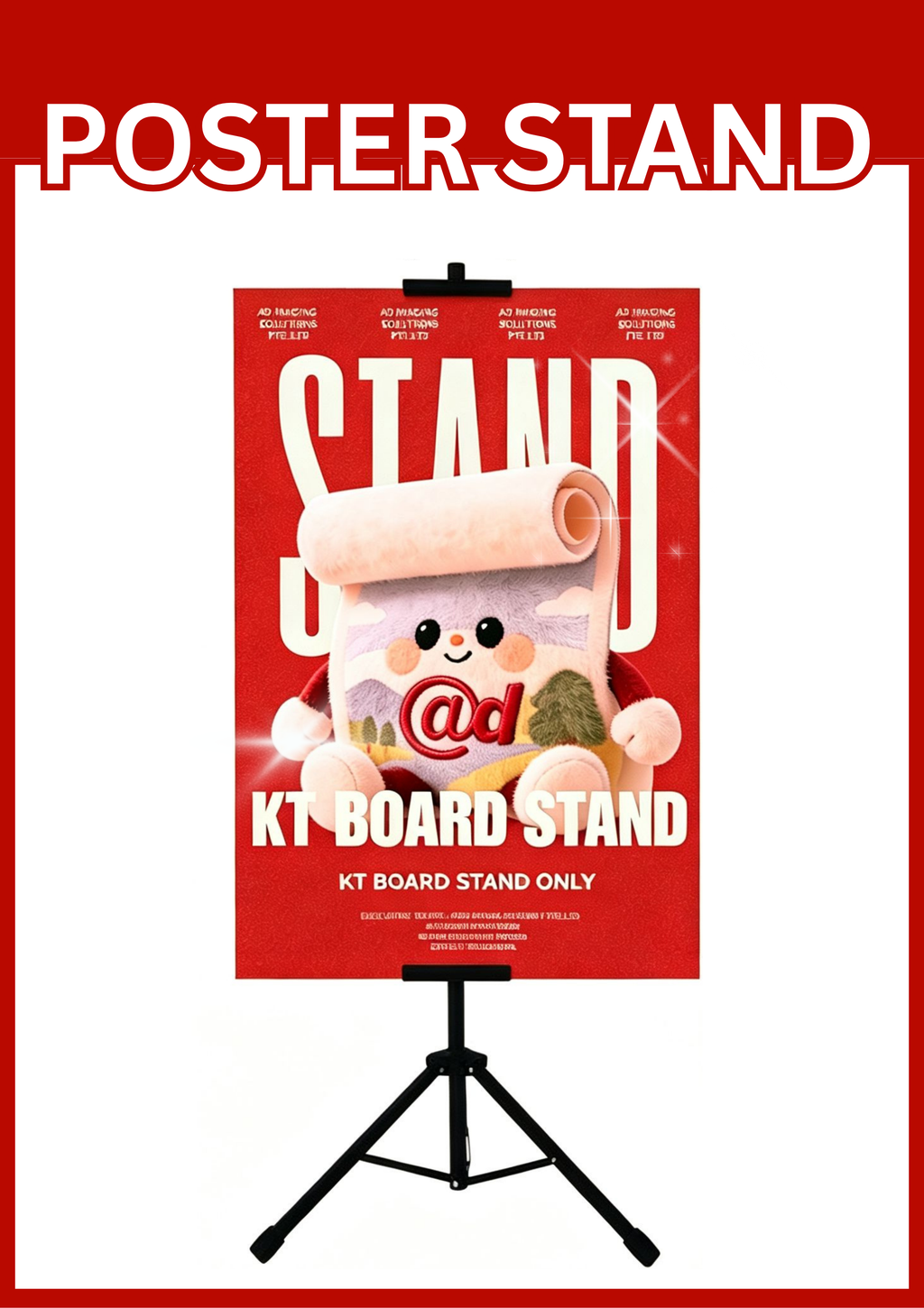 Poster Stand / Metal Display Stand / Hanging Frame Stand / Double-Sided Adjustable Floor Stand / Tripod Sign Holder